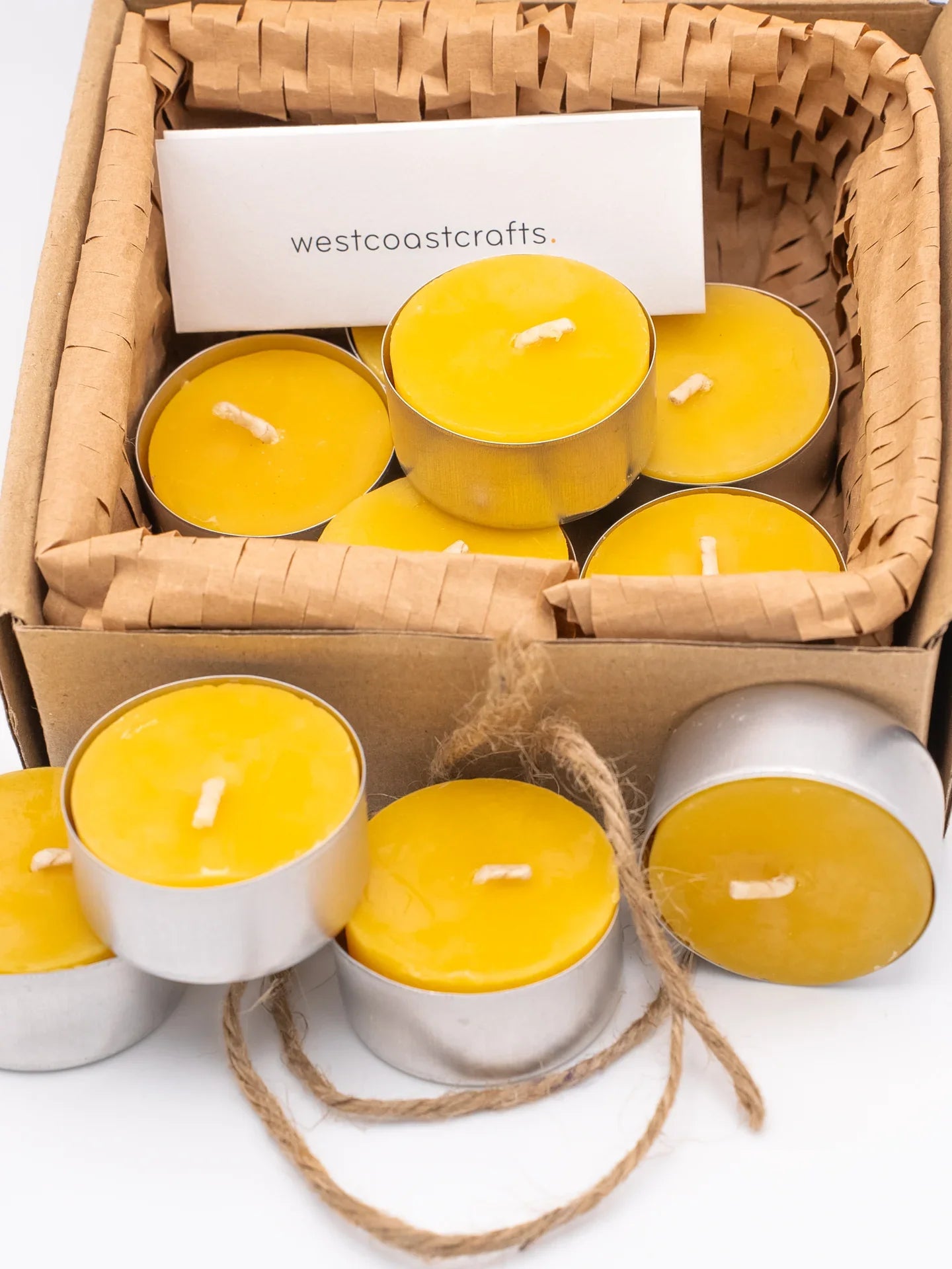 10 x Beeswax Tealights | Recyclable Metal Cups