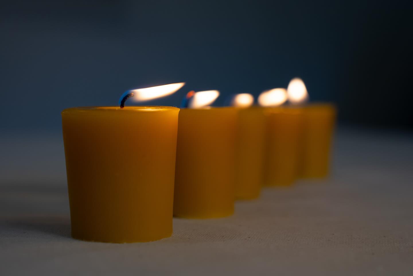 8 Beeswax Votive Candle Refills - 12 hour burn