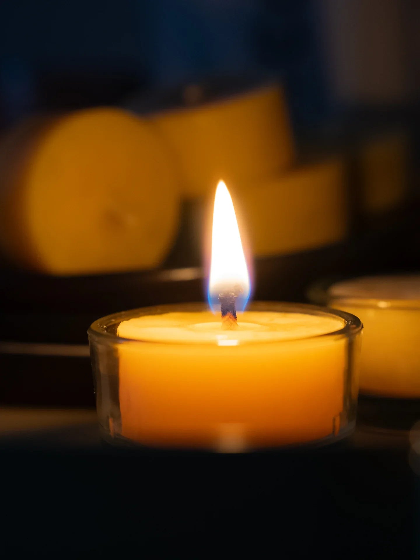 4 x Beeswax Tealights | Reusable Glass Cups