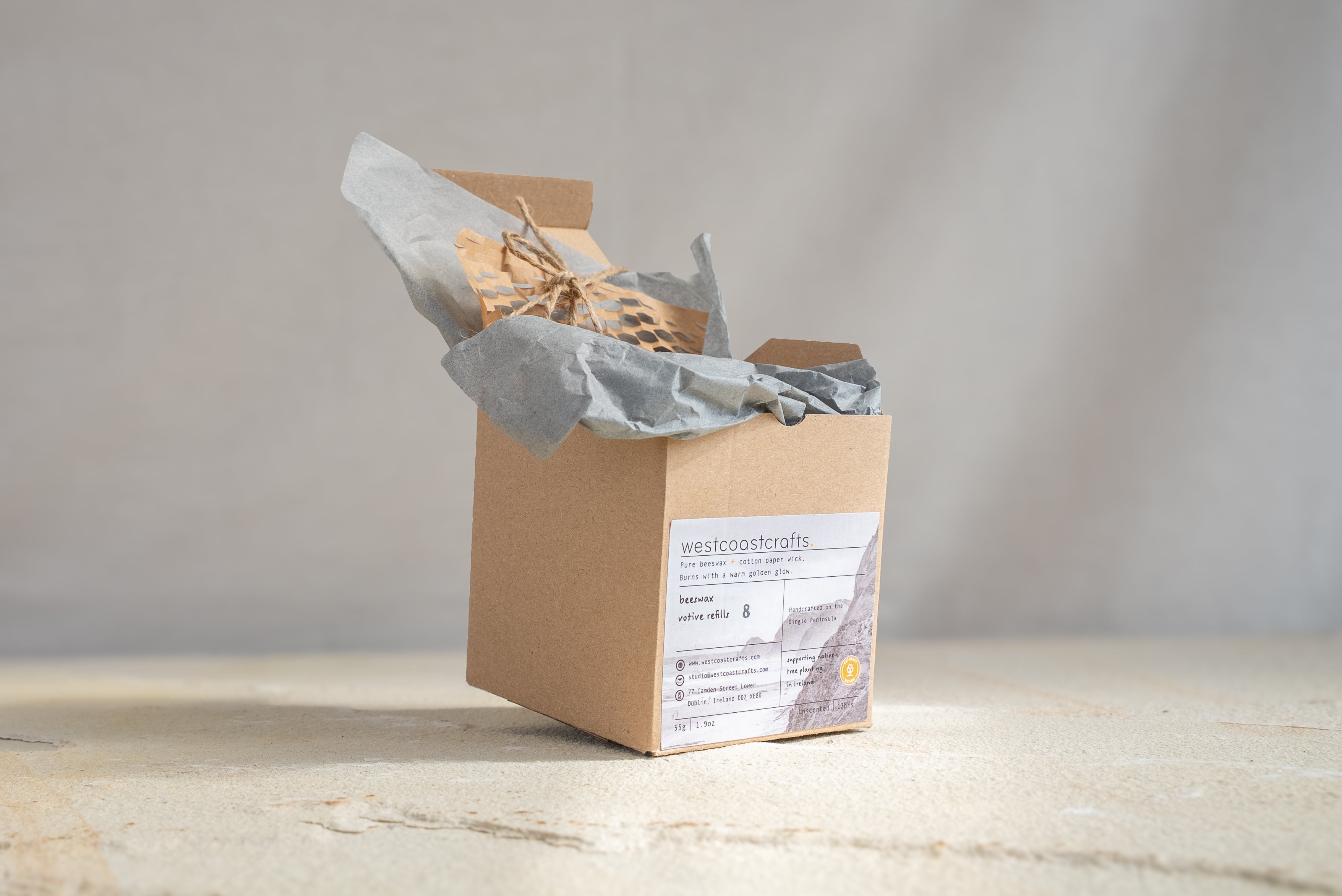 8 Beeswax Votive Candle Refills - 12 hour burn