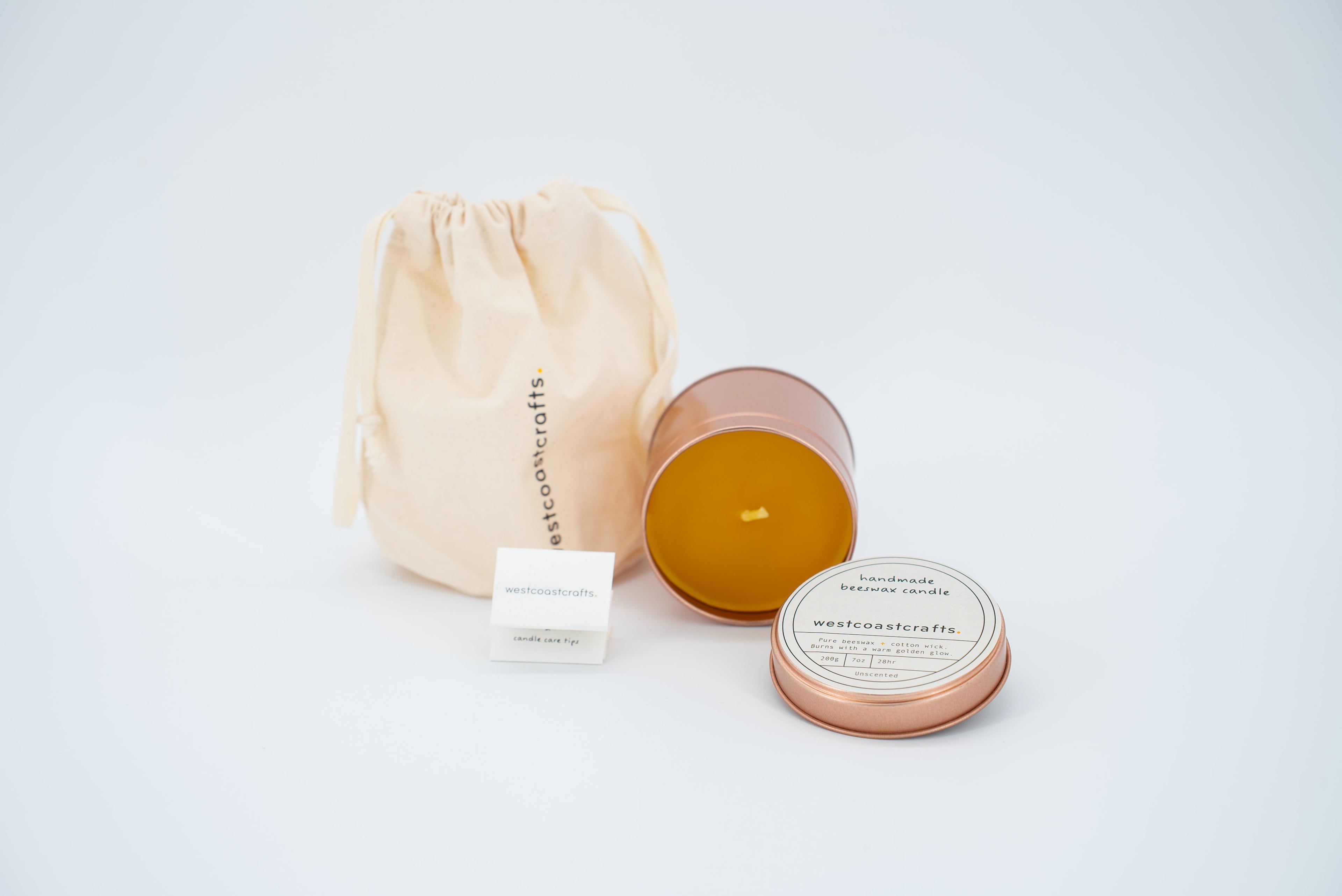 Large Beeswax Candle Tin - 28 hour burn